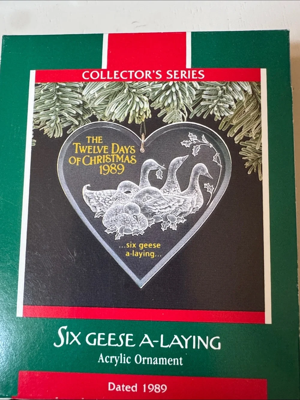 Hallmark Twelve Days of Christmas Six Geese A-Laying Acrylic Ornament